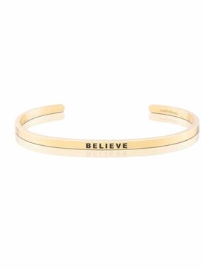 Mantra Band Gold 'Believe' Bracelet NWT/In Box